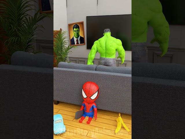 GTA V - Red Spidey Turns off the TV to Hulk #spiderman