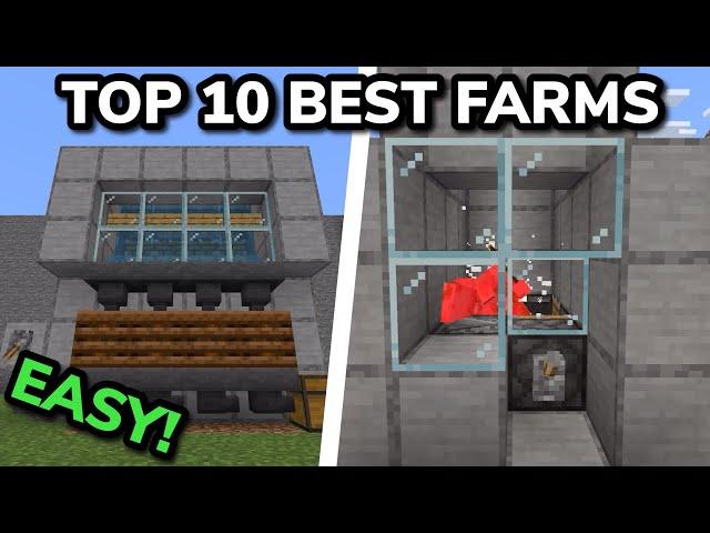 TOP 10 BEST FARMS in Minecraft Bedrock 1.21 (MCPE/Xbox/PS/Switch/PC)