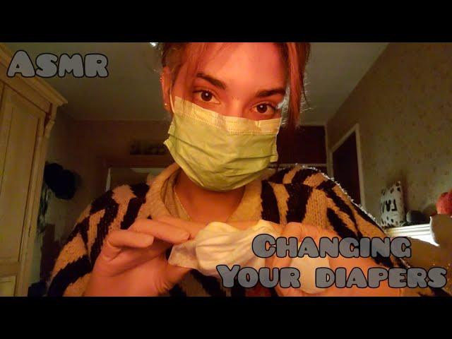 ASMR ◇ Changing your diapers with latex gloves 