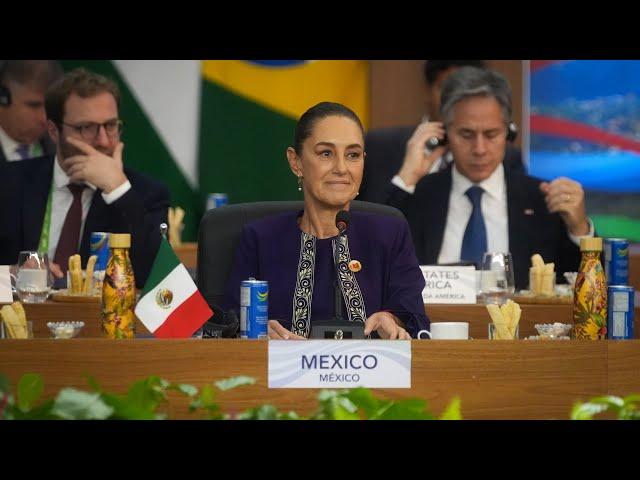 Mensaje de la presidenta Claudia Sheinbaum Pardo en el G20 Brasil 2024