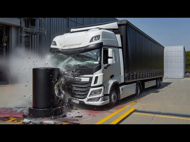 Giant Truck VS Indestructible Obstacles Crash Test
