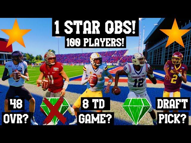 I Followed the Careers of ONE HUNDRED 1 Star QBs in College Football 25!