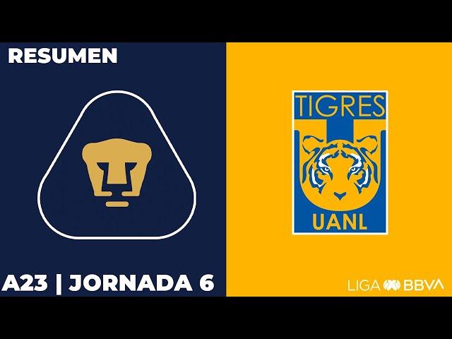 Resumen y Goles | Pumas vs Tigres | Liga BBVA MX | Apertura 2023 - Jornada 6