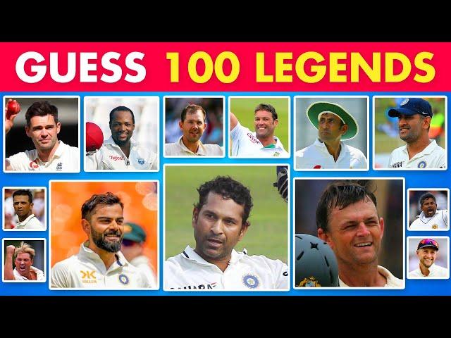 Guess the Legend Test Cricket Player in 3 seconds | Top 100 Legend Players