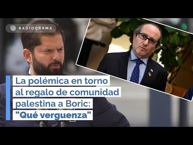 La polémica en torno al regalo de comunidad palestina a Boric: "Qué vergüenza"