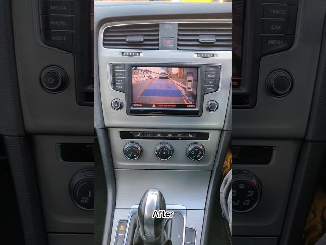  VW Golf Mk7 Reverse Parking Camera on the Original Car Screen #reversecamera #golf7 #vwgolf7