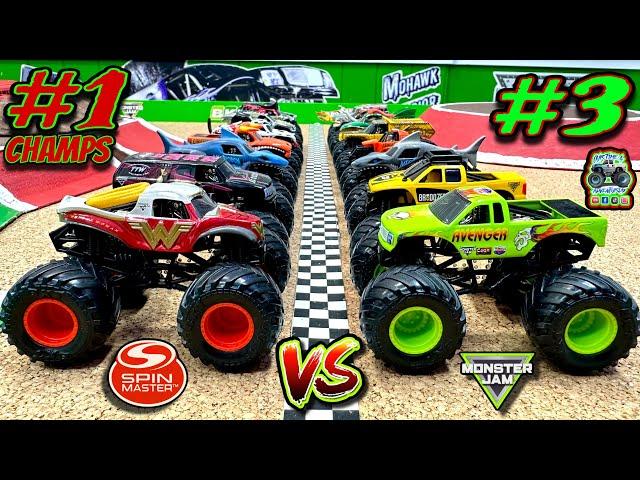 Toy Diecast Monster Truck Racing Tournament | Throwback Race #2 | MonsterJam 2019 Series #1  #3