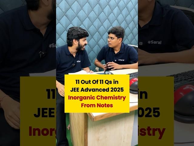 JEE Advanced 2025 Inorganic Chemistry all 11 Questions EXACT Same  #shorts #esaral #iit #jee #new
