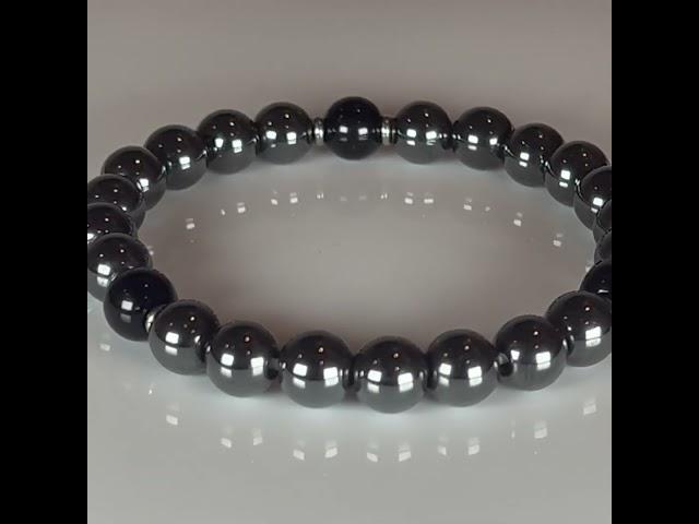 Hematite & Shungite EMF Grounding Protection Bracelet #emfprotection #grounding