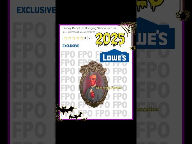 LOWE’S Halloween 2025 Disney Haunted Mansion Hanging Strobe Picture Decor Decoration #halloween2025