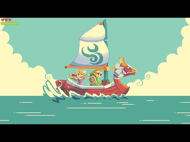 ZELDA WIND WAKER MUSIC RELAXING/STUDYING/WORKING/SLEEPING - TIMESTAMPS - 4K LIVE BACKGROUND