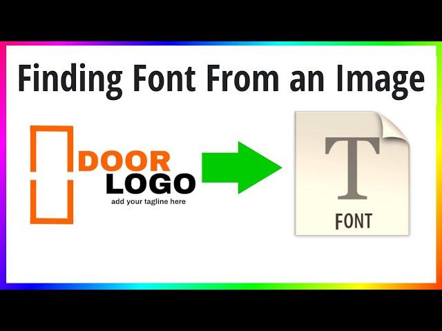 How To Find Font Name | Type from Image | Picture