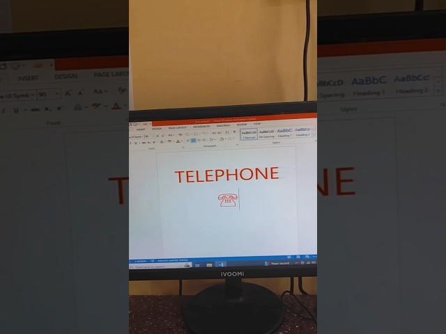 Telephone ka symbol banaye ms word me #telephone #viral #music #sawan #ytshorts #shorts #sorts