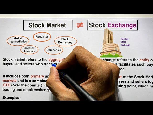 Stock Market vs Stock Exchange - Saheb Academy