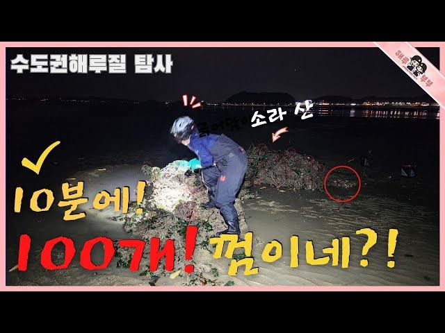 수도권해루질 한곳에서 10분만에 들고나갈수없을 만큼 주워담는 해변!!