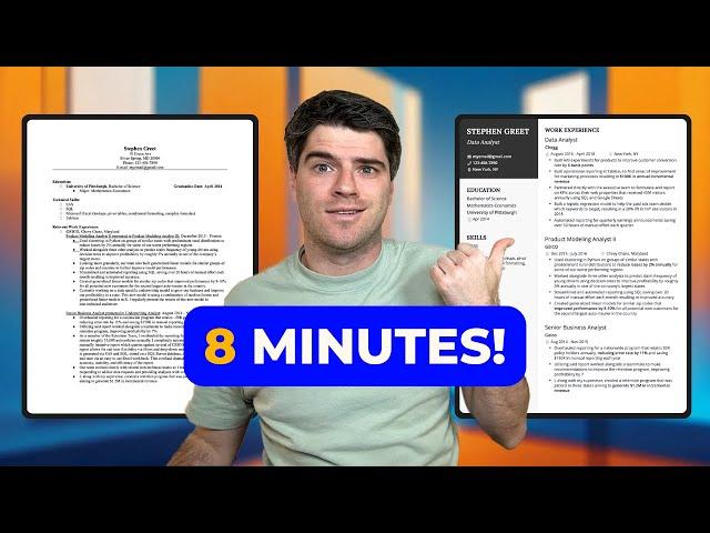 Update Your Resume In Under 8 Minutes AND Get More Interviews