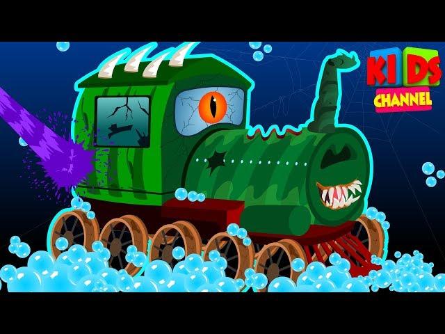 Car Wash Train | Halloween | Kindergarten Nursery Rhymes For Babies By Kids Channel