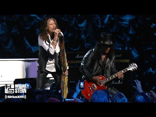 Steven Tyler, Slash, and Train “Dream On” at the Howard Stern Birthday Bash (2014)