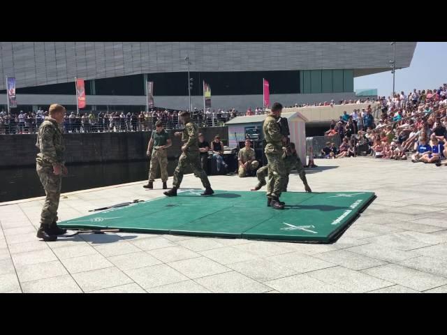 Royal Marines unarmed combat demo Liverpool