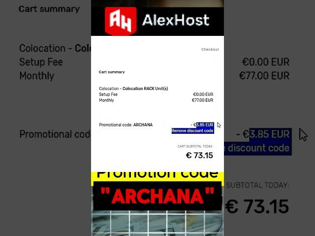 Alex Host Promotion Code - ARCHANA Grab 5% Discount On Plans | Alex Host Coupon Code #promotioncode