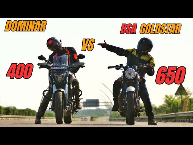 BSA Goldstar 650 Vs Bajaj Dominar 400 Dragrace  | KSC Vlogs