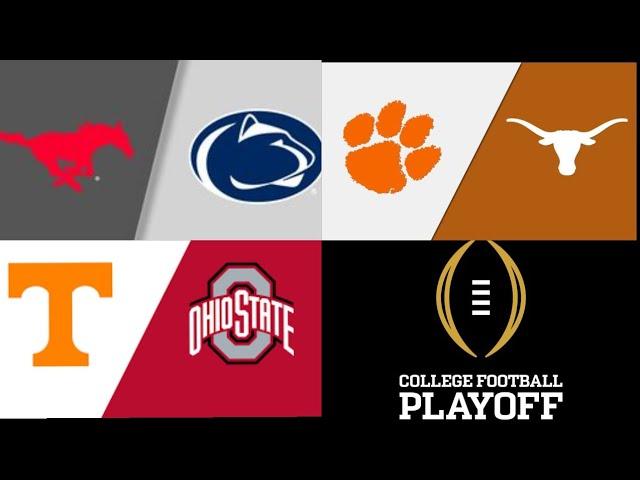 LIVE | SMU @ Penn State | Clemson @ Texas | Tennessee @ Ohio State | CFP First Round - Live Reaction