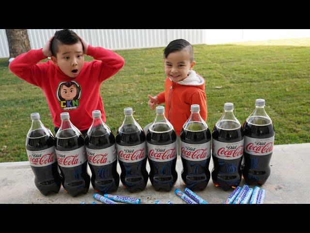 Coca Cola and Mentos Kids  Experiment Fun CKN