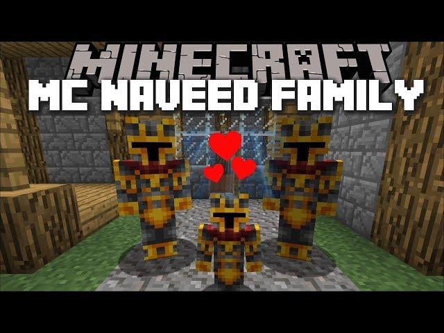 MC NAVEED FINDS HIS FAMILY IN MINECRAFT !! MARK FRIENDLY ZOMBIE GETS JEALOUS !! Minecraft Mods