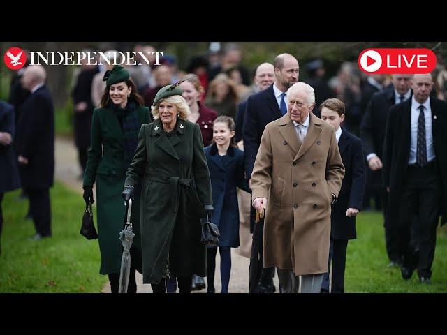 Live: King Charles and Royal Family attend Christmas day service in Sandringham