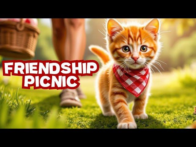  GingMeow: Tiny Kitten's Countryside Friendship Picnic! ️ | #kitten #countryside #gingmeow