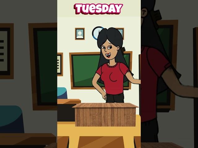 Sunday Monday | Days of the week |cute hideout #kids #shortvideo