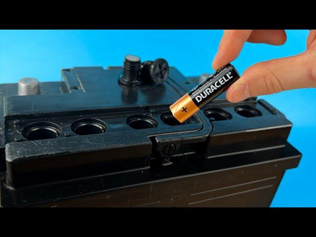 Brilliant Way to Restore an Old Battery to a New One in 1 min ! Amazing invention!