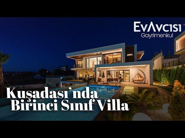 Kuşadası'nda Satılık Birinci Sınıf, Geniş Bahçeli ve Manzaralı Villa | Kuşadası Satılık Villa