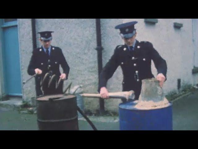 Gardaí Raid Poitin (Poteen) Makers, Ballina, Co. Mayo, Ireland 1975