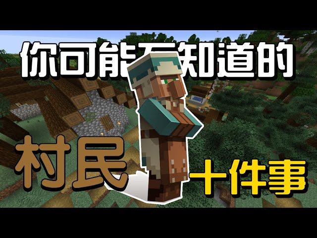 你可能不知道的村民10件事!!!【秋風麥塊生物學】