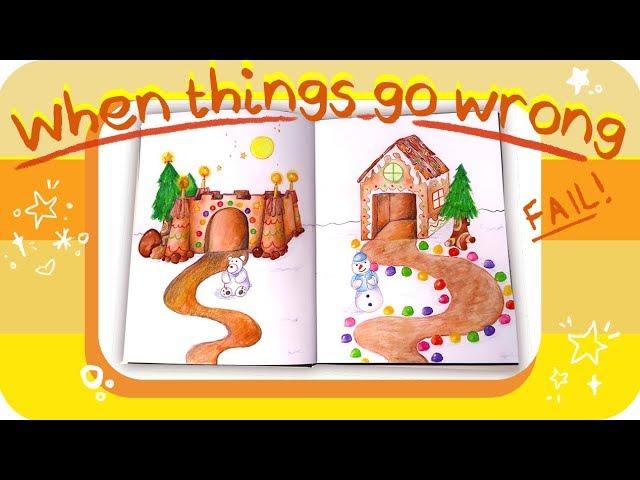  Illustration + How to NOT make a Gingerbread House  // SKETCHBOOK SESSION