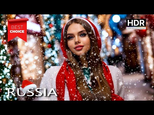 Incredible Festive Illumination in the Center of RUSSIA! Moscow Christmas Walk - 4K HDR