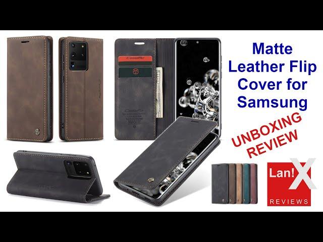 Matte Leather Flip Cover for Samsung (Unbox/Review)