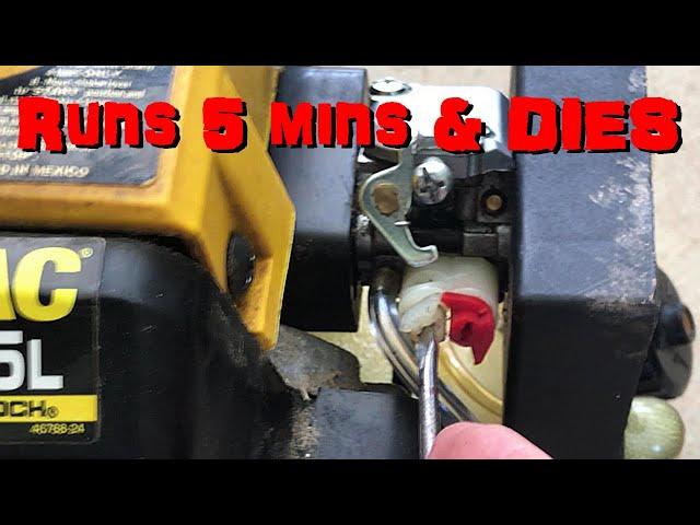 Gas String Trimmer Runs Good 5 minutes & Then Stalls Out - 2 CYCLE