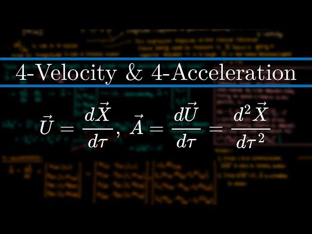 4-Velocity and 4-Acceleration in Special Relativity