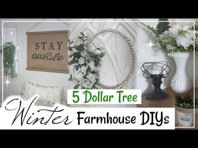 Dollar Tree DIY Farmhouse Decor Ideas | 5 Farmhouse Winter DIYs | Momma From Scratch