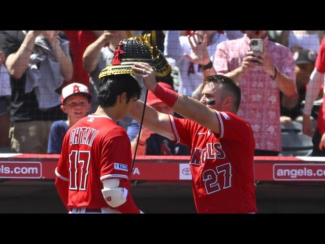 Taylor Ward, Mike Trout, and Shohei Ohtani hit back-to-back-to-back homers!