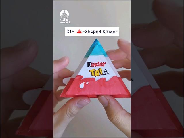 ️DIY Triangle shaped Kinder Joy#papercraft