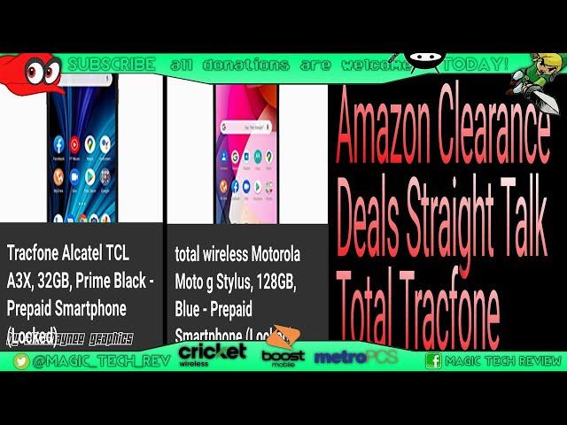 Amazon CLEARANCE deals for Straight Talk, Total Wireless, Tracfone