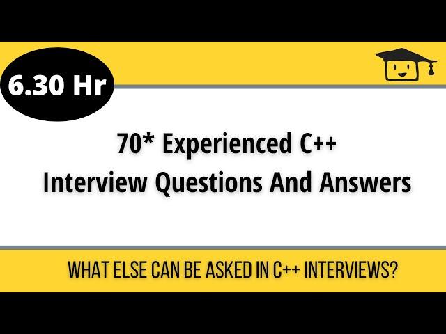 Experienced C++ Interview Questions