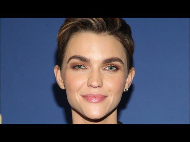 Ruby Rose Dyed Her Buzz Cut, Half Blue and Half Pink Hair