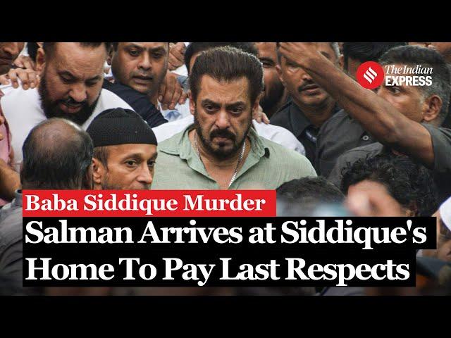 Baba Siddique Death: Salman Khan Arrives at Baba Siddique's Residence to Pay Last Respects