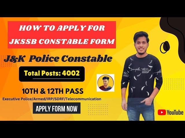 JKSSB Constable Form Fill up Online | JKSSB Constable Age relaxation 2024 | J&K Police Constable |