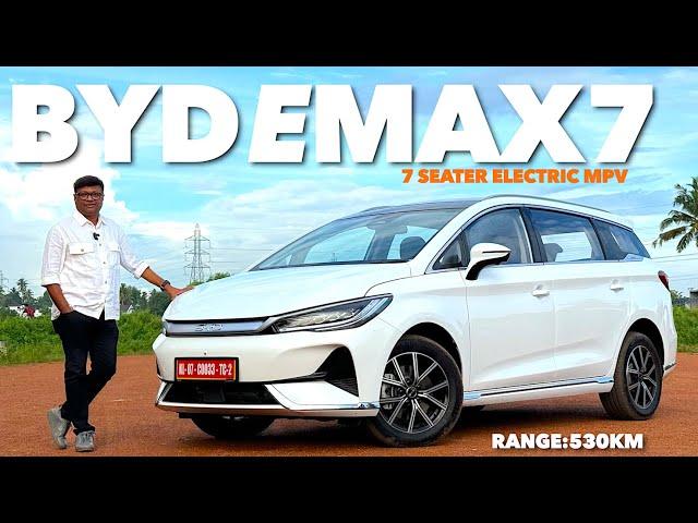 BYD Emax 7 ഒരു 7 സീറ്റർ MPV ആണ്.530 കിമി റേഞ്ച് ഉണ്ട്.ഇഷ്ടം പോലെ സ്പേസും ഉൾഭാഗത്തുണ്ട് |Testdrive