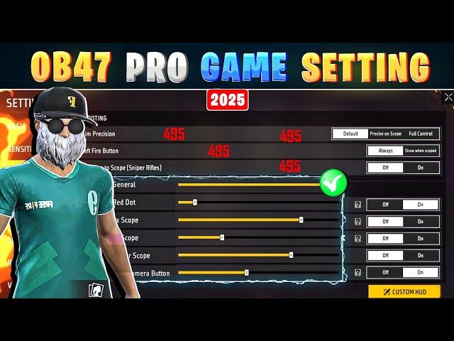 Free fire setting full details in tamil || OB47 update headshot sensitivity  || Free fire setting 